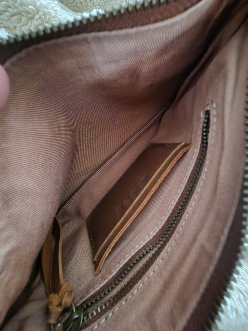 ABLE Rachel Genuine Leather Wristlet Pouch — Cognac Brown (Retail $98) - Picture 4 of 5